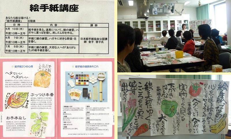 1443 絵手紙講座 １ ３初回 生涯学習センター シニアライフ ７０代は人生百年時代の黄金期